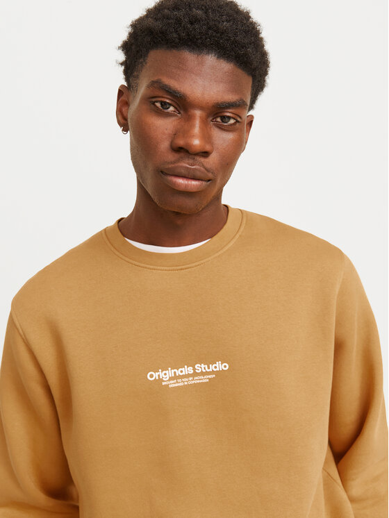 Jack&Jones Jack&Jones Majica dugih rukava Vesterbro 12241694 Bež Relaxed Fit