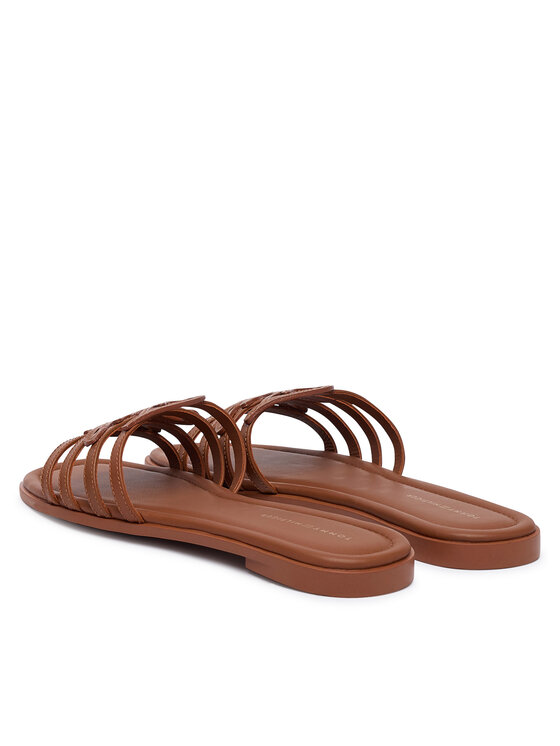 Tommy Hilfiger Tommy Hilfiger Natikače Th Script Flat Mule Lth FW0FW09368 Smeđa