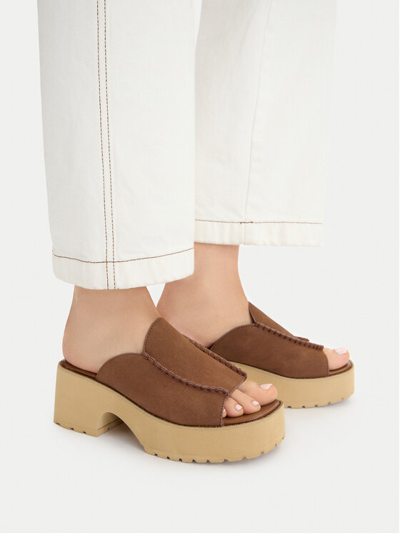 JENNY JENNY Klapki CEO-LB-G9338A Brązowy