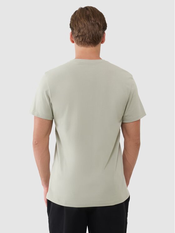 4F 4F T-Shirt 4FWSS25TTSHM1974-44S Zielony Regular Fit