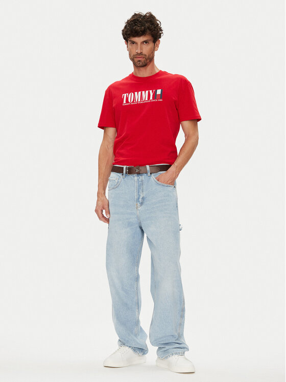 Tommy Jeans Tommy Jeans T-shirt Dna Flag DM0DM21941 Crvena Regular Fit