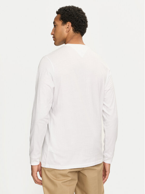 Tommy Jeans Tommy Jeans Hosszú ujjú Linear DM0DM18551 Fehér Slim Fit