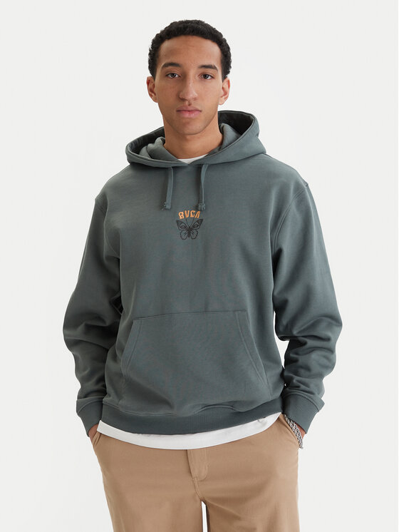 RVCA RVCA Суитшърт Butterfly Poster EVYSF00136 Зелен Boxy Fit