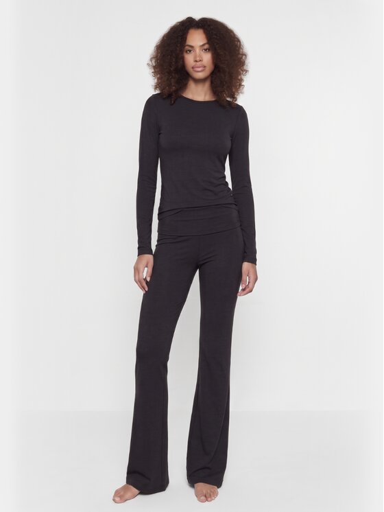 BASICLO BASICLO Longsleeve W-2253-99 Czarny Slim Fit