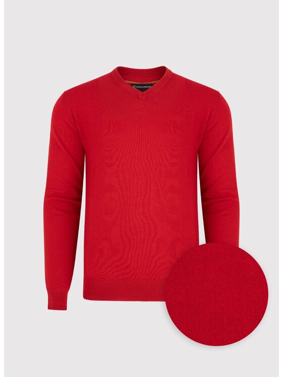 Pako Lorente Pako Lorente Sweter P24WF-2X-015 Czerwony Classic Fit