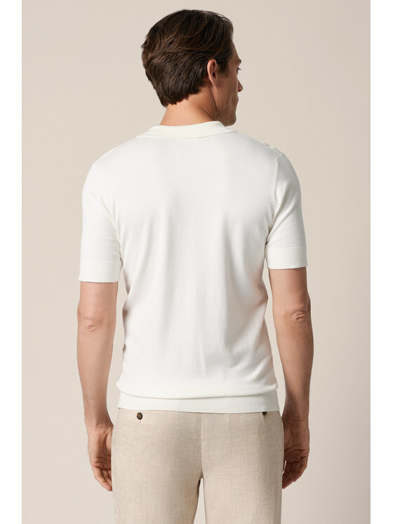 Lancerto Lancerto Polo Romano PO073126000028 Kremowy Regular Fit