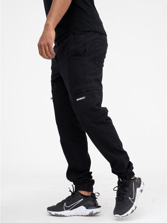 Jigga Wear Jigga Wear Joggery Bojówki cargo klasyczne 90564 Czarny Jogger Fit
