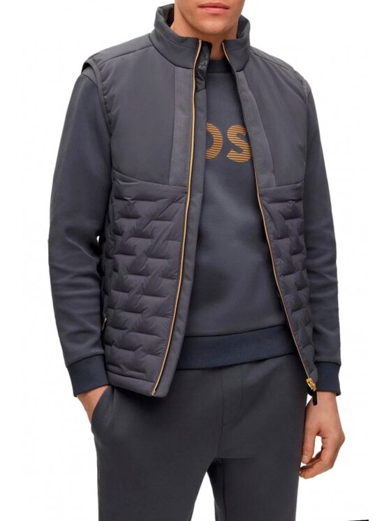 HUGO BOSS HUGO BOSS Vesta V_Petrick 50491912 DOWN GILET Šedá Regular Fit