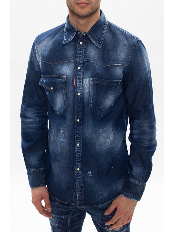Dsquared2 Dsquared2 Košile S74DM0452 S30341 470 Modrá Regular Fit