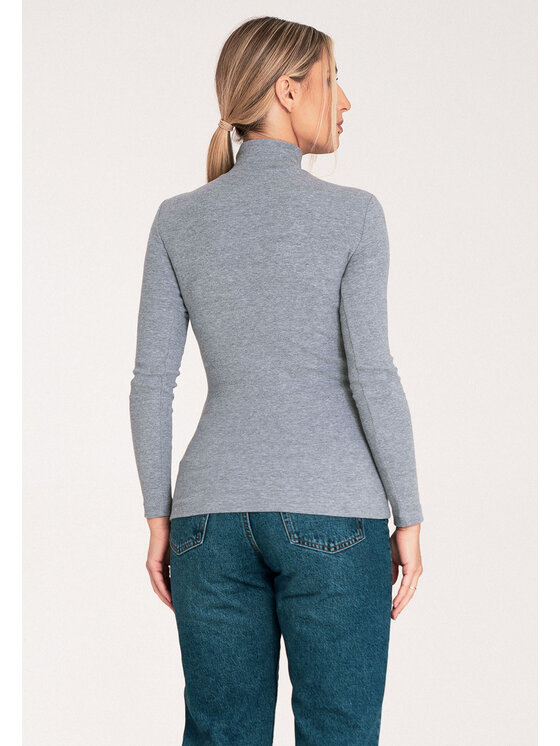 FIGL FIGL Bluzka M1058 Szary Fitted Fit