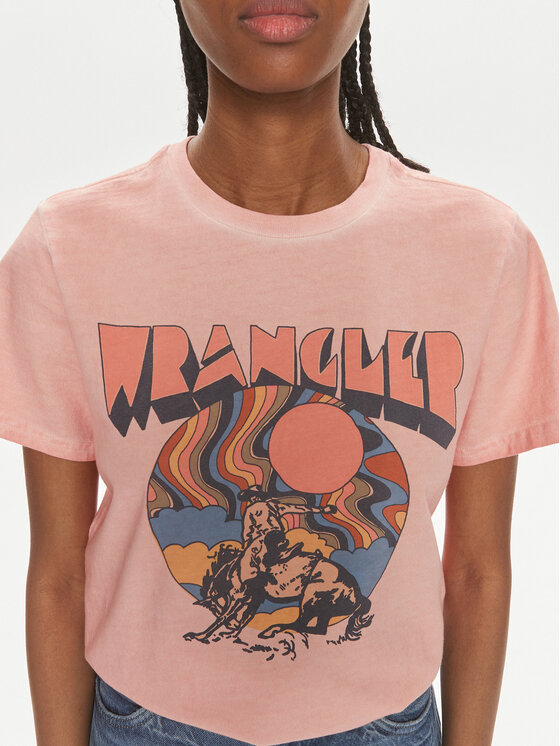 Wrangler Wrangler T-krekls 112350279 Koraļļu Regular Fit