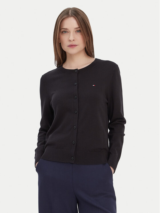 Tommy Hilfiger Tommy Hilfiger Cardigan WW0WW42370 Negru Regular Fit