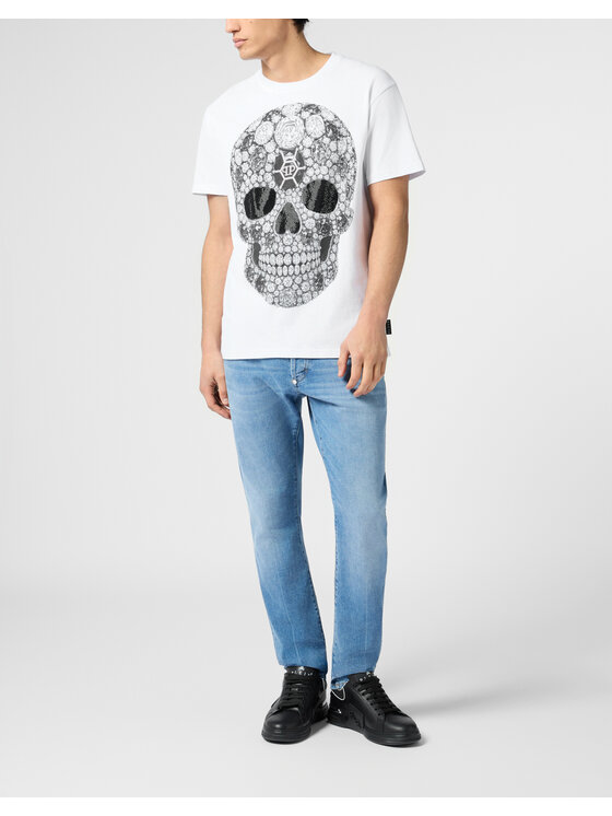 PHILIPP PLEIN PHILIPP PLEIN T-Shirt 30617 Biały Regular Fit