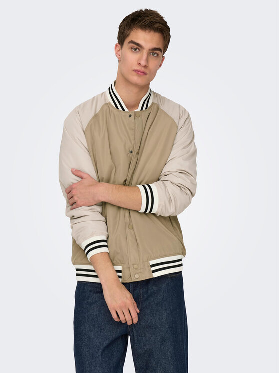 Only & Sons Only & Sons Μπόμπερ μπουφάν 22025423 Μπεζ Regular Fit