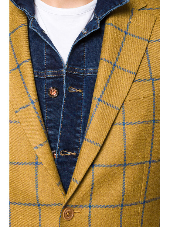 Lancerto Lancerto Marynarka MA099222000002 Żółty Slim Fit