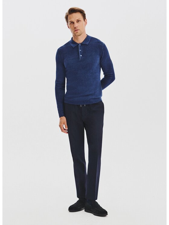 Pako Lorente Pako Lorente Sweter P25WP-2X-022 Granatowy Classic Fit