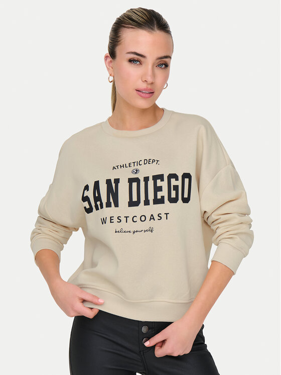 ONLY ONLY Sweatshirt 15254183 Beige Loose Fit