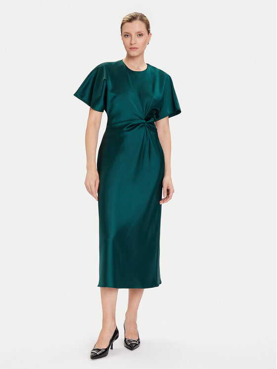Rinascimento Rinascimento Cocktail obleka CFC0125718003 Zelena Regular Fit