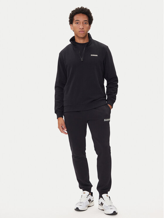 Napapijri Napapijri Majica dugih rukava NP0A88TO Crna Relaxed Fit