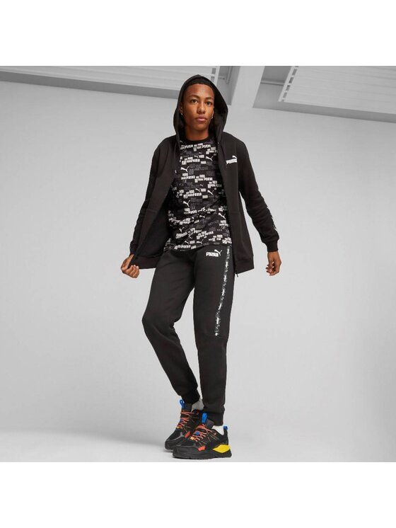 Puma Puma Bluza ESS Tape Camo Full Zip Czarny Regular Fit