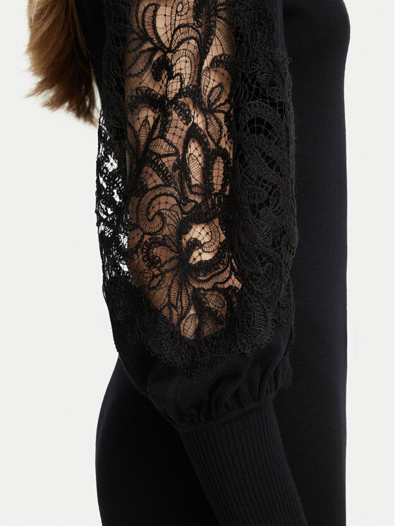 Luisa Spagnoli Luisa Spagnoli Trikotāžas kleita Madelin 100602 Melns Slim Fit