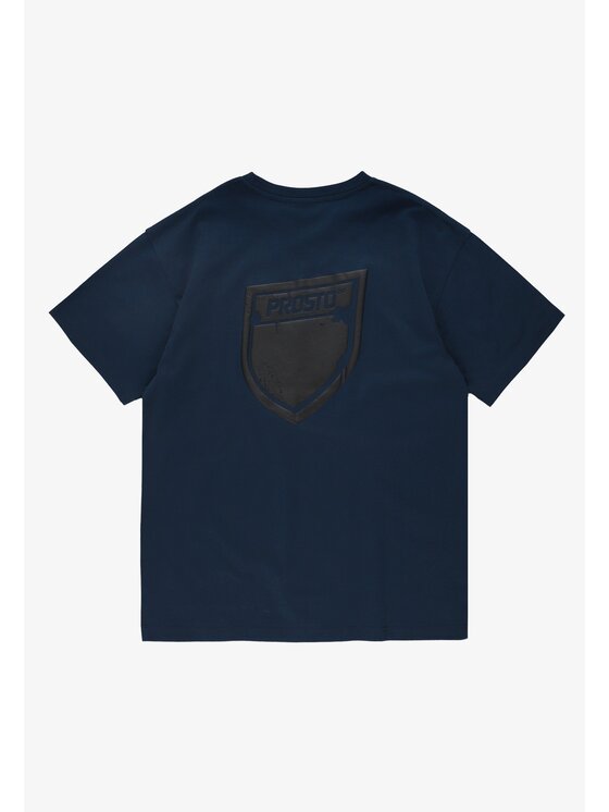 PROSTO. PROSTO. T-Shirt Shield Splash Granatowy Oversize