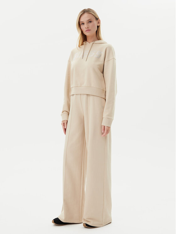 Guess Guess Bluza V5GQ09 KCRP0 Beżowy Relaxed Fit