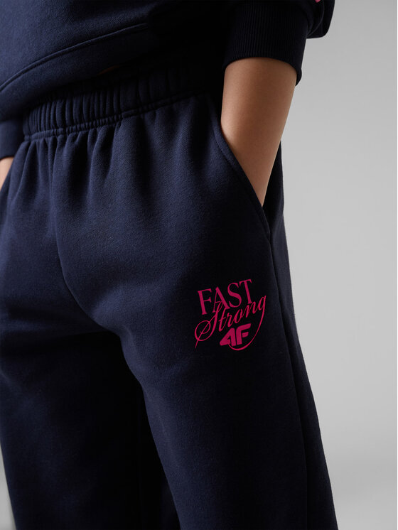 4F 4F Spodnie dresowe BOW MOTION Granatowy Loose Fit