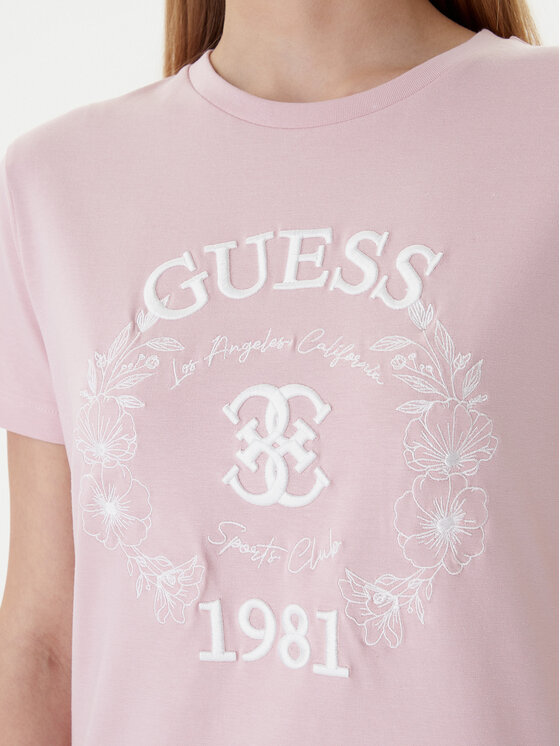 Guess Guess Póló V6RI12 J1314 Rózsaszín Regular Fit