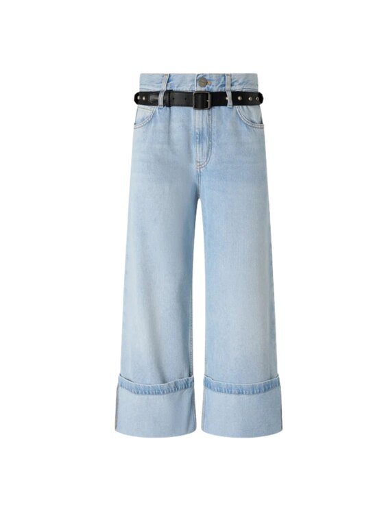 PINKO PINKO Jeansy SIPARIO PANTALONE DENIM + BELT Błękitny Regular Fit