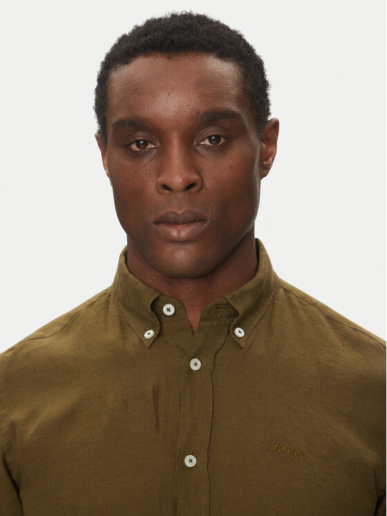 BOSS BOSS Cămașă 50520283 Verde Slim Fit