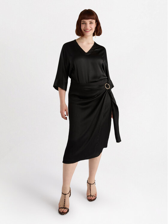Fiorella Rubino Fiorella Rubino Bluzka 2527L000654N033 Czarny Boxy Fit