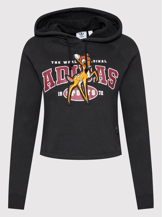 adidas adidas Μπλούζα Disney Bambi HE6875 Μαύρο Regular Fit