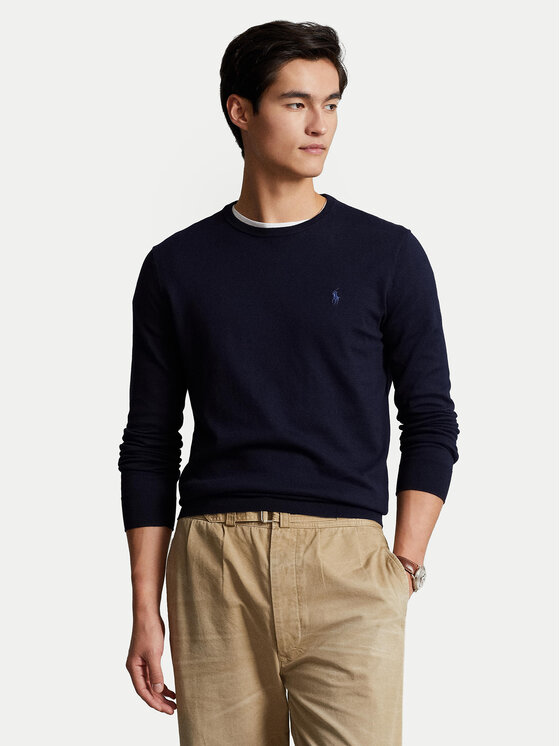 Polo Ralph Lauren Polo Ralph Lauren Svetr Ls Sf Cn Pp 710684957001 Tmavomodrá Slim Fit