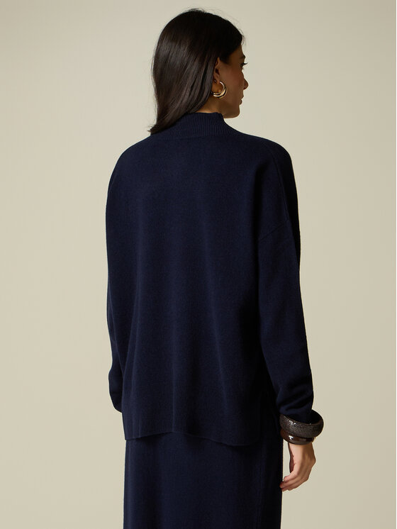 Oltre Oltre Maglione M147E002155N034 Blu Regular Fit