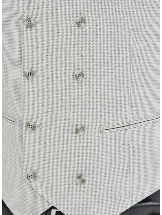 Pako Lorente Pako Lorente Kamizelka garniturowa P25WF-8X-004 Szary Slim Fit