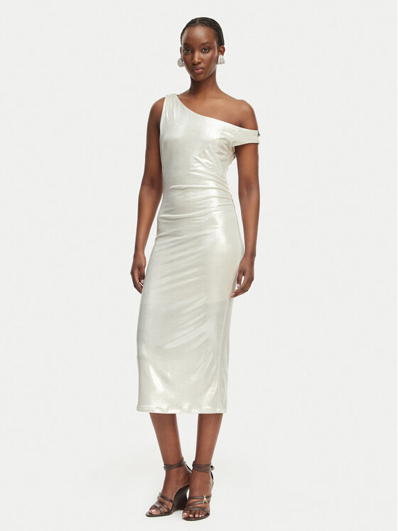 Patrizia Pepe Patrizia Pepe Φόρεμα κοκτέιλ 2A3040/J242-S125 Κρεμ Regular Fit