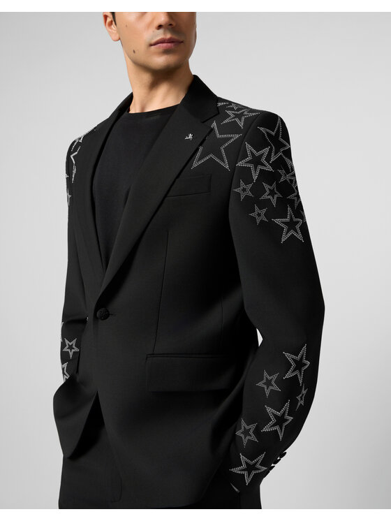 PHILIPP PLEIN PHILIPP PLEIN Marynarka 29061 Czarny Regular Fit