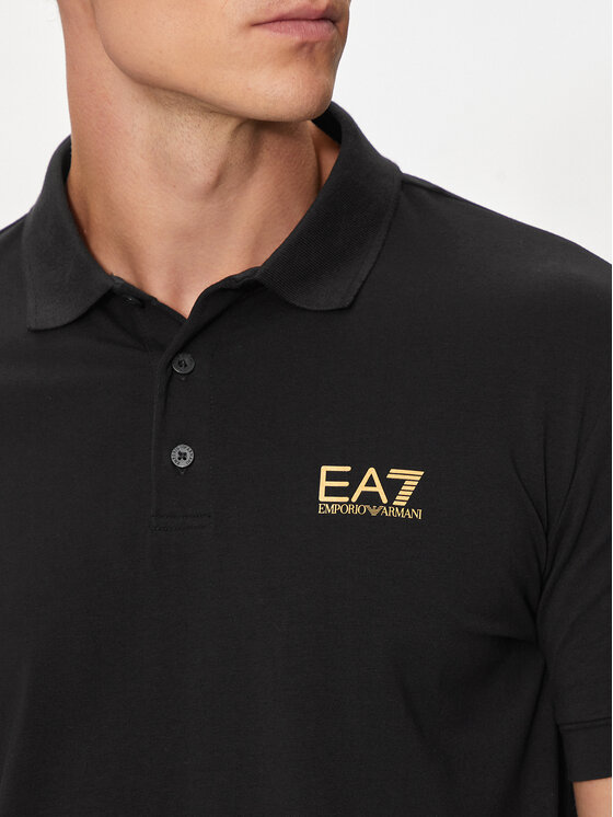 EA7 Emporio Armani EA7 Emporio Armani Polokošile 8NPF14 PJVQZ 0208 Černá Regular Fit