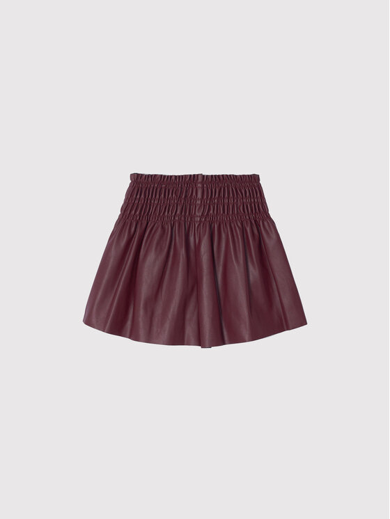 Pantaloncini in similpelle 4950 Bordeaux Relaxed