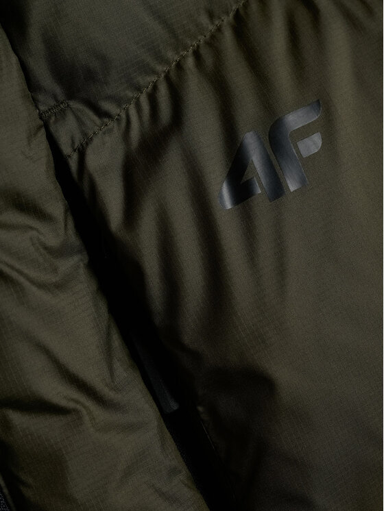 4F 4F Kurtka puchowa CITY JACKETS Khaki Regular Fit