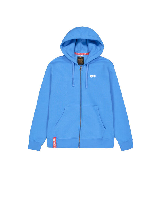 Alpha Industries Alpha Industries Bluza Basic Small Logo Zip Hoodie Niebieski Regular Fit