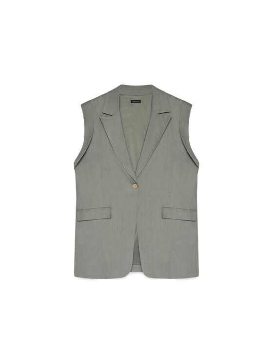 Fiorella Rubino Fiorella Rubino Gilet L001L000075N035 Verde Regular Fit