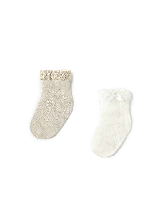 Mayoral Mayoral Set di 2 paia di calzini lunghi da bambini 10872 Beige