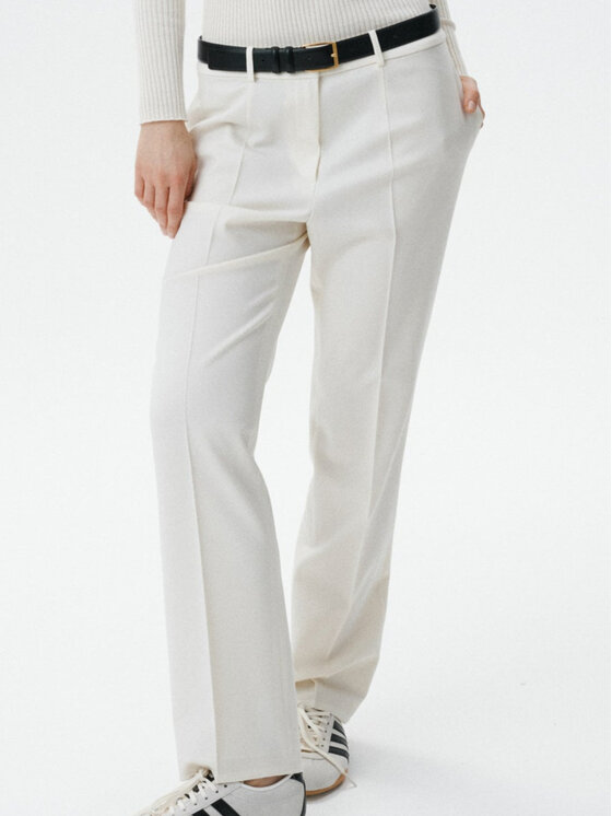 MARI PRETI MARI PRETI Pantalone da abito Serene Bianco Regular Fit