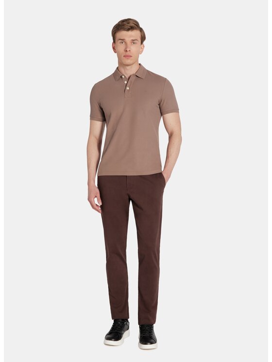 Pako Lorente Pako Lorente Spodnie materiałowe P25WB-WX-001 Brązowy Classic Fit