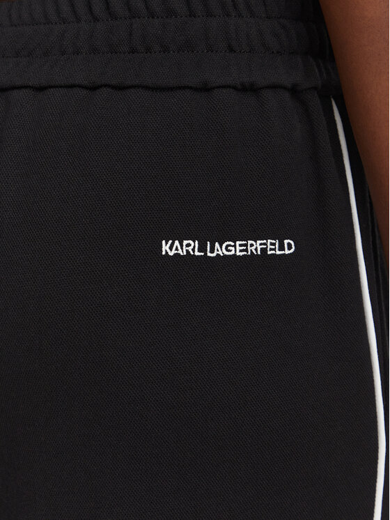 KARL LAGERFELD KARL LAGERFELD Спортивні штани B3W10045 Чорний Regular Fit