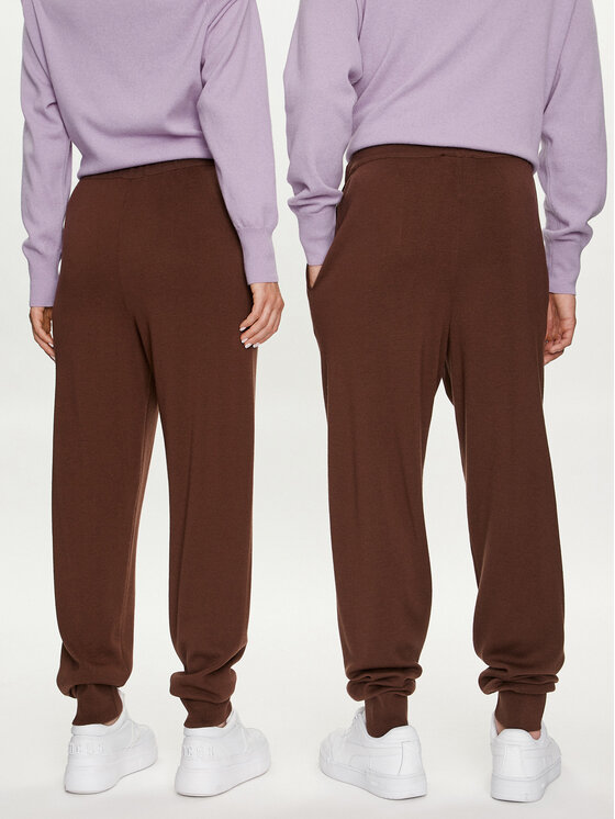 Pangaia Pangaia Donji dio trenerke Merino Smeđa Regular Fit