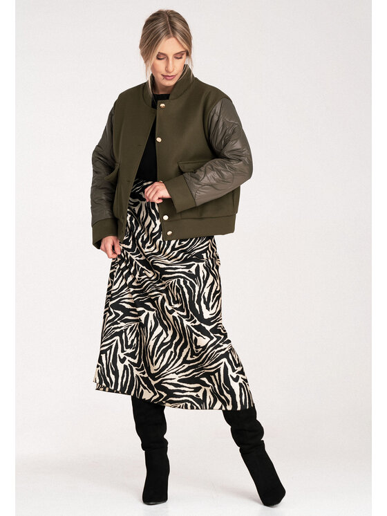 FIGL FIGL Bunda bomber M1097 Zelená Regular Fit