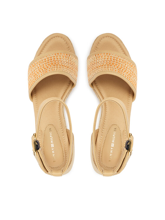 Tommy Hilfiger Tommy Hilfiger Espadrilles High Wedge Espad FW0FW09471 Gaiši bēša